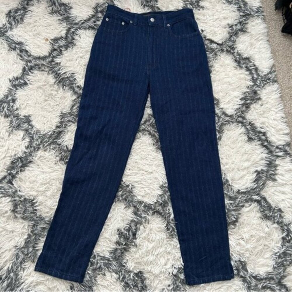 Katherine Hamnett Denim High Waisted Pinstripe Jeans